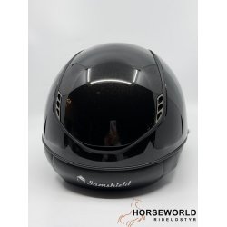 Samshield 2.0 Miss Shield Ridehjelm Glossy Crystal Fabric - Sort/Matt Black/Crystal Fabric