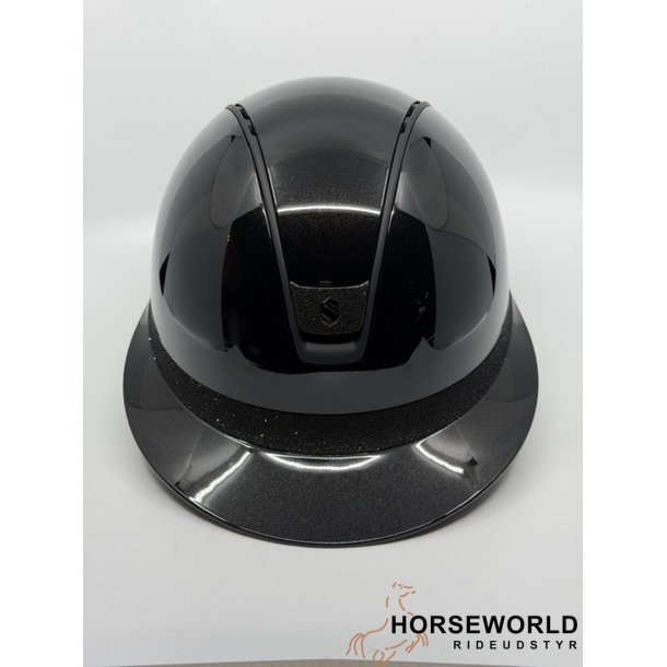 Samshield 2.0 Miss Shield Ridehjelm Glossy Crystal Intarsia - Sort/Matt Black