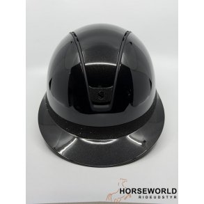 Samshield 2.0 Miss Shield Ridehjelm Glossy Crystal Fabric - Sort/Matt Black/Crystal Fabric