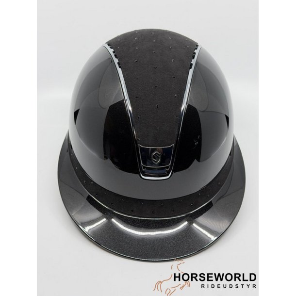 Samshield 2.0 Miss Shield Ridehjelm Glossy Crystal Comet Light - Sort/Jet Black/Chrome