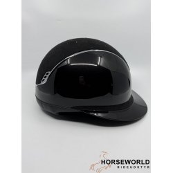 Samshield 2.0 Miss Shield Ridehjelm Glossy Crystal Comet Light - Sort/Jet Black/Chrome