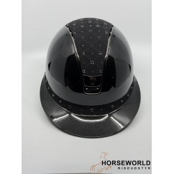 Samshield 2.0 Miss Shield Ridehjelm Glossy Royal Flower - Sort/Black Chrome