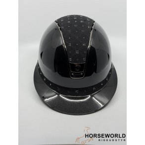 Samshield 2.0 Miss Shield Ridehjelm Glossy Royal Flower - Sort/Black Chrome