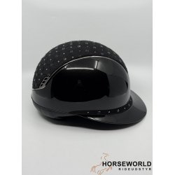 Samshield 2.0 Miss Shield Ridehjelm Glossy Royal Flower - Sort/Black Chrome