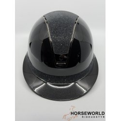 Samshield 2.0 Miss Shield Ridehjelm Glossy Crystal Fabric - Sort/Summer Nights/Black Chrome