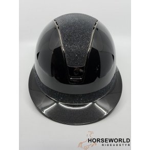 Samshield 2.0 Miss Shield Ridehjelm Glossy Crystal Fabric - Sort/Summer Nights/Black Chrome