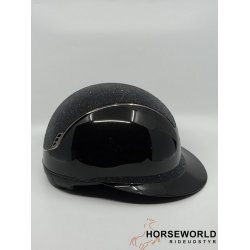 Samshield 2.0 Miss Shield Ridehjelm Glossy Crystal Fabric - Sort/Summer Nights/Black Chrome