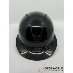 Samshield 2.0 Miss Shield Ridehjelm Glossy Intarsia - Sort/Matt Black/Crystal Fabric
