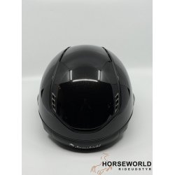 Samshield 2.0 Miss Shield Ridehjelm Glossy Intarsia - Sort/Matt Black/Crystal Fabric