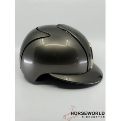 Kep Italia Cromo 2 Ridehjelm Polo Visor, Metal Green Olive, Swarowski Frame - Green Olive/Guld			