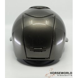 Kep Italia Cromo 2 Ridehjelm Polo Visor, Metal Green Olive, Swarowski Frame - Green Olive/Guld			