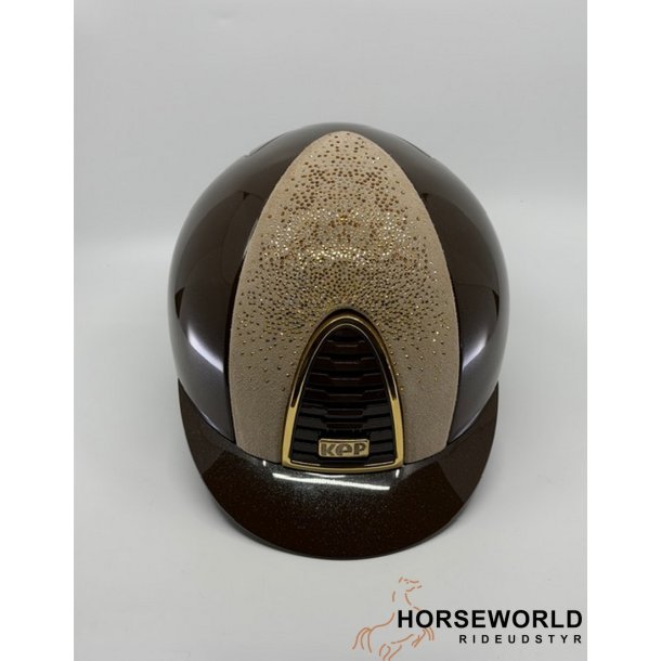 Kep Italia Cromo 2.0 Ridehjelm Standard Visor Diamond Brun - Brun/Light Beige Gold