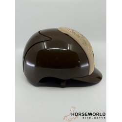 Kep Italia Cromo 2.0 Ridehjelm Standard Visor Diamond Brun - Brun/Light Beige Gold
