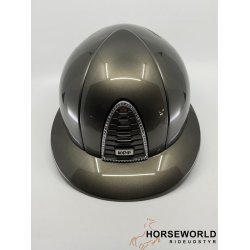 Kep Italia Cromo 2 Ridehjelm Polo Visor, Metal Green Olive, Swarowski Frame - Green Olive/S�lv