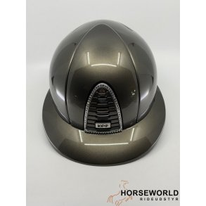 Kep Italia Cromo 2 Ridehjelm Polo Visor, Metal Green Olive, Swarowski Frame - Green Olive/S�lv