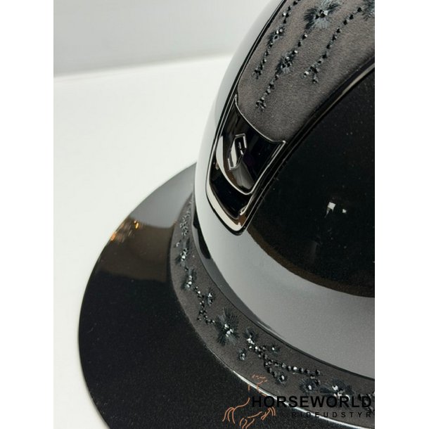 Samshield 2.0 Miss Shield Ridehjelm Glossy Cherry Blossom - Sort/Black Chrom
