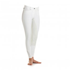 Kelly Ridebukser Full Skind - Hvid
