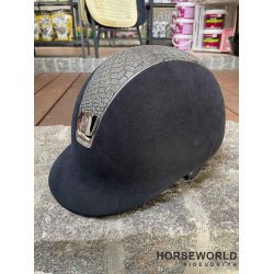 Samshield Ridehjelm Alcantara Braid Leather - Bl/5 Crystal Swarovski Chrome