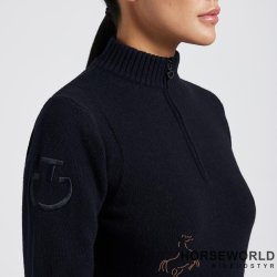CT Lambswool Half Zip Sweater - Navy