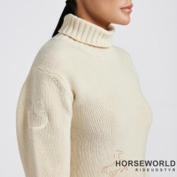 CT Lambswool Oversized Turtleneck Sweater - Creme