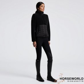 CT Teddy Bear Fleece+Nylon Zip Up Jakke - Black