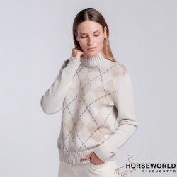 CT Pure Wool High-Neck Sweater - Rombi/Rainy Day