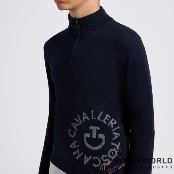 CT Orbit Half Zip Cashmere Junior - Navy