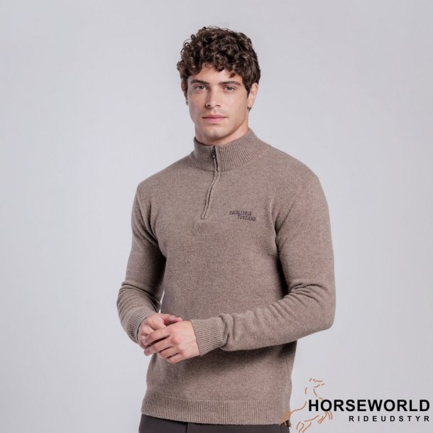 CT Uld Half Zip high-neck Sweater Unisex - Espresso
