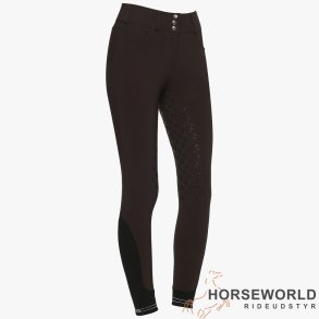 CT High Waist Full Grip Ridebukser - Mrkebrun