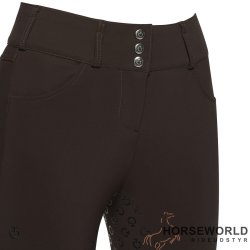 CT High Waist Full Grip Ridebukser - Mrkebrun