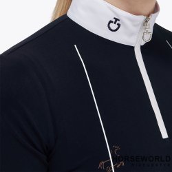 CT Dash S/S Jersey Zip Polo Junior - Navy