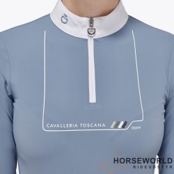 CT Dash L/S Jersey Zip Polo Junior - Lysebl