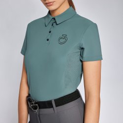 CT Jersey Perforated Inserts S/S Training Polo Shirt - Petroleum