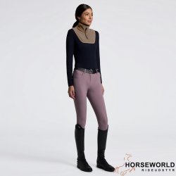 CT Jersey Fleece Insert Training Polo L/S - Black/Walnut