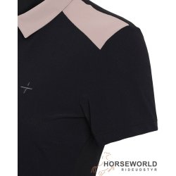 Trolle Projects Tech Piquet Polo T-Shirt - Sort/Faded Rose