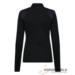 Trolle Projects Tecnical Wool Long Sleeve Zip Polo - Sort/Navy