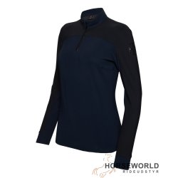 Trolle Projects T Cut Long Sleeve Polo - Navy/Sort