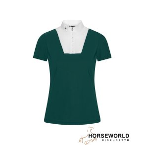 Trolle Projects Center Line Mesh Competition Polo - Spruce Green/Sort