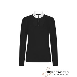 Trolle Projects New Center Line Competiton Mesh Polo Long Sleeve - Sort/Hvid 
