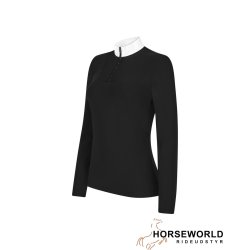 Trolle Projects New Center Line Competiton Mesh Polo Long Sleeve - Sort/Hvid 