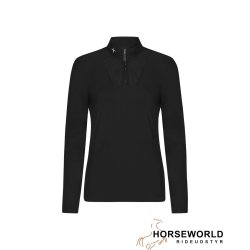 Trolle Projects New Center Line Competiton Mesh Polo Long Sleeve - Sort