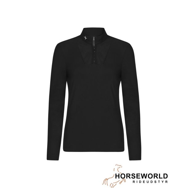 Trolle Projects New Center Line Competiton Mesh Polo Long Sleeve - Sort