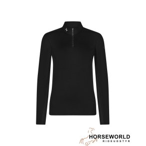 Trolle Projects Sizzano Technical Wool Zipped Training Polo - Sort