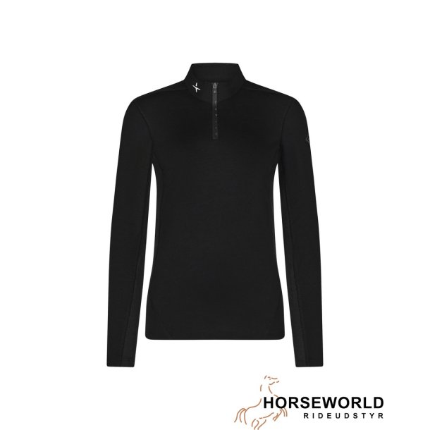 Trolle Projects Sizzano Technical Wool Zipped Training Polo - Sort