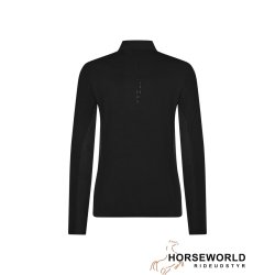 Trolle Projects Sizzano Technical Wool Zipped Training Polo - Sort