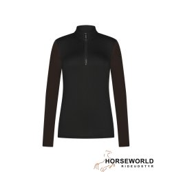 Trolle Project Colorado Grid Fleece Half Zip LS Shirt - Sort/Terra Brown