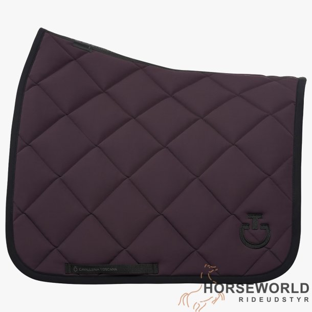 CT Diamond Quilted Dressur Underlag - Plum/Sort