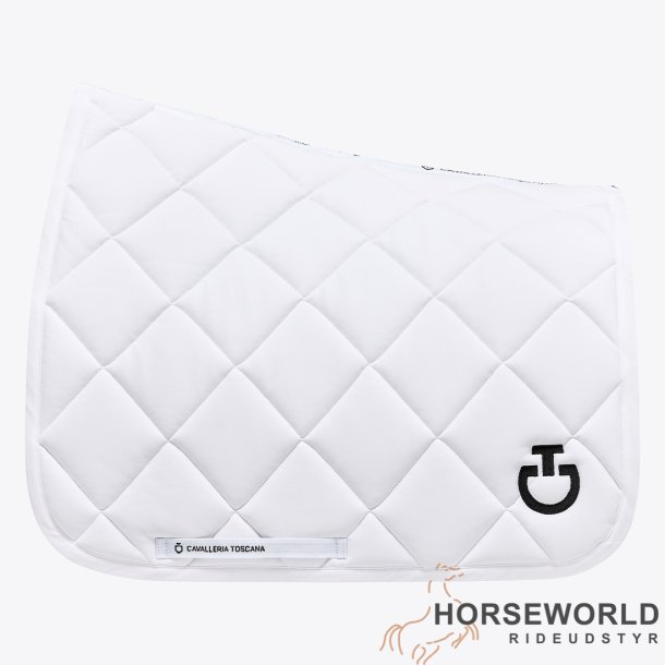 CT Diamond Quilted Jersey Dressur Underlag - Hvid