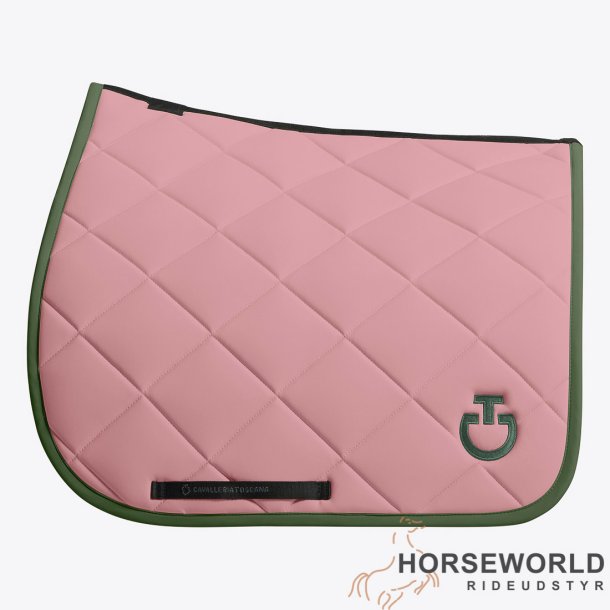 CT Diamond Quilted Dressur Underlag - Rose/Green