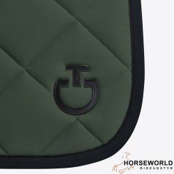 CT Diamond Quilted Dressur Underlag - Jungle Green/Black 
